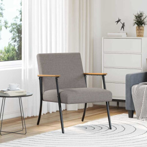 vidaXL Fauteuil Taupe Stof