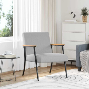 vidaXL Fauteuil Wolkengrijs Stof