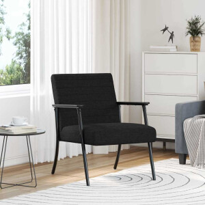 vidaXL Fauteuil Zwart 59 x 75 x 78 cm Stof