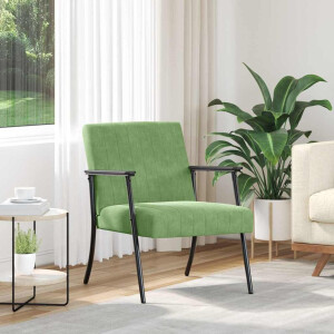 vidaXL Fauteuil Lichtgroen 59 x 75 x 78 cm Fluweel