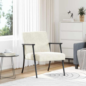 vidaXL Fauteuil Crème 59 x 75 x 78 cm Fluweel