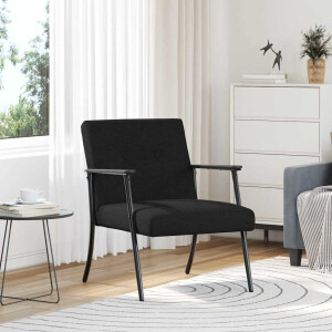 vidaXL Fauteuil Zwart Stof