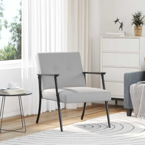 vidaXL Fauteuil Wolkengrijs Stof