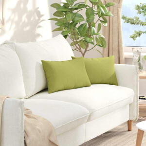 vidaXL Sofa Kussens 2 pcs Lichtgroen 50 x 30 cm Stof