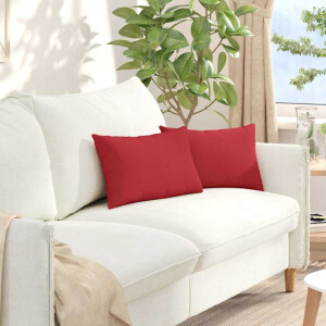 vidaXL Sofa Kussens 2 pcs Rood 50 x 30 cm Stof