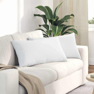 vidaXL Sofa Kussens 2 pcs Wit 80 x 40 cm Stof