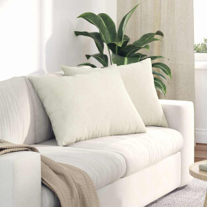 vidaXL Sofa Kussens 2 stuks Crème 70 x 50 cm Cordstof