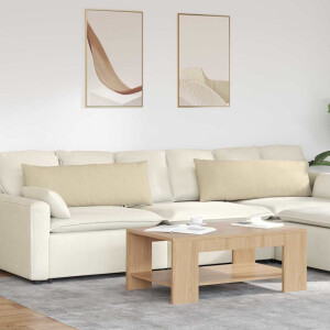 vidaXL Sofa Kussens 2 pcs Crème 120 x 40 cm Stof