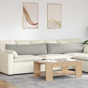 vidaXL Sofa Kussens 2 pcs Lichtgrijs 145 x 40 cm Stof