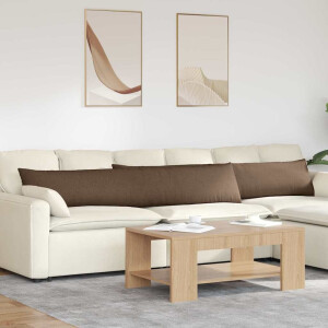 vidaXL Sofa Kussens 2 pcs Bruin 200 x 40 cm Stof