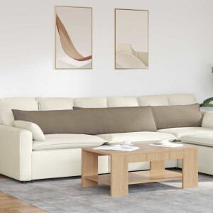 vidaXL Sofa Kussens 2 pcs Taupe 200 x 40 cm Stof
