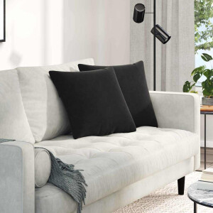 vidaXL Sofa Kussens 2 stuks Zwart 45 x 45 cm Cordstof