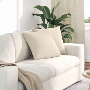 vidaXL Sofa Kussens 2 stuks Beige 45 x 45 cm Stof