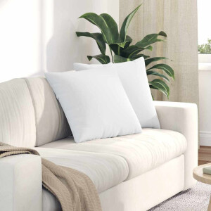 vidaXL Sofa Kussens 2 pcs Wit 50 x 50 cm Stof