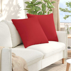 vidaXL Sofa Kussens 2 pcs Rood 60 x 60 cm Stof