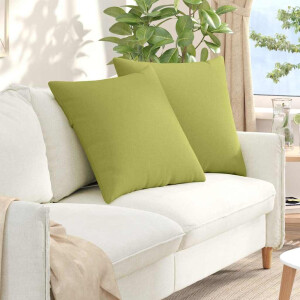 vidaXL Sofa Kussens 2 pcs Lichtgroen 80 x 80 cm Stof