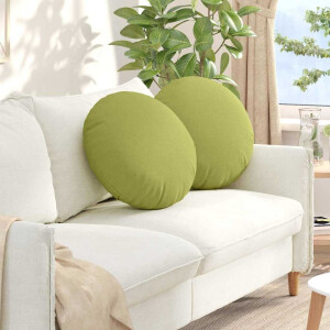 vidaXL Zitkussens 2 pcs Lichtgroen Ø50 x 19 cm Stof