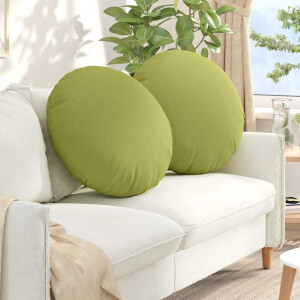 vidaXL Zitkussens 2 pcs Lichtgroen Ø60 x 21 cm Stof