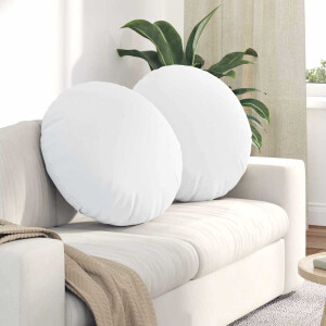 vidaXL Zitkussens 2 pcs Wit Ø60 x 21 cm Stof