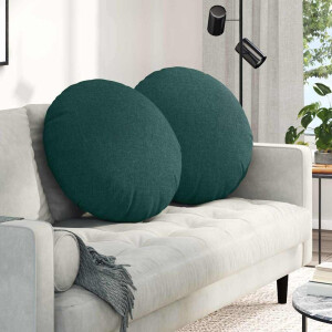 vidaXL Zitkussens 2 pcs Donkergroen Ø80 x 29 cm Stof