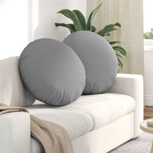 vidaXL Zitkussens 2 pcs Wolkengrijs Ø80 x 29 cm Stof