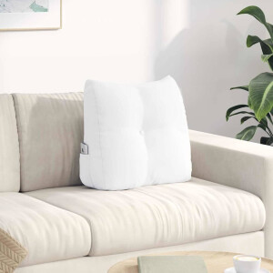vidaXL Rugkussen Wit 45 x 24 x 50 cm Stof