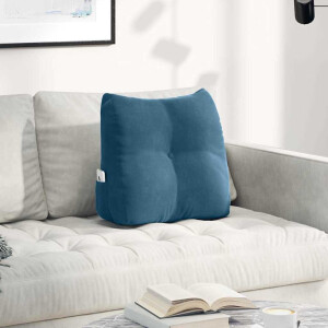 vidaXL Rugkussen Blauw 45 x 24 x 50 cm Fluweel