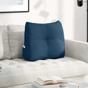 vidaXL Rugkussen Blauw 60 x 24 x 50 cm Stof