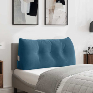 vidaXL Rugkussen Blauw 100 x 24 x 50 cm Fluweel