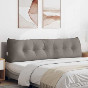 vidaXL Rugkussen Taupe 180 x 24 x 50 cm Stof