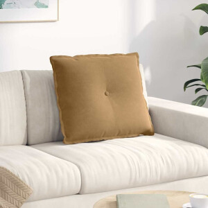 vidaXL Rugkussen Bruin 60 x 50 cm Cordstof