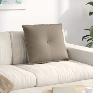 vidaXL Rugkussen Taupe 60 x 50 cm Microvezel Stof