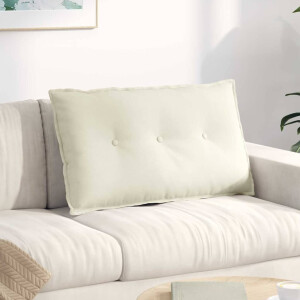 vidaXL Rugkussen Crème 80 x 50 cm Cordstof