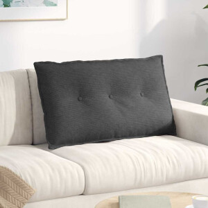 vidaXL Rugkussen Donkergrijs 80 x 50 cm Cordstof