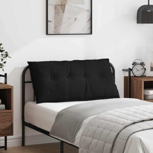 vidaXL Rugkussen Zwart 100 x 50 cm Microvezel Stof