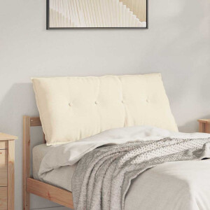 vidaXL Rugkussen Crème 100 x 50 cm Cordstof