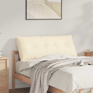 vidaXL Rugkussen Crème 120 x 50 cm Cordstof