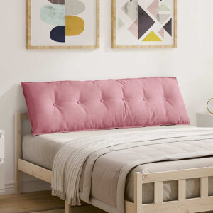 vidaXL Rugkussen Roze 160 x 50 cm Cordstof