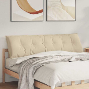 vidaXL Rugkussen Crème 180 x 50 cm Microvezel Stof