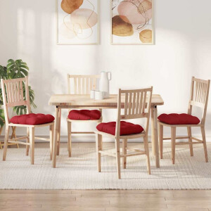 vidaXL Zitkussens 4 pcs Rood 40 x 40 x 12 cm Stof