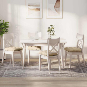 vidaXL Zitkussens 4 pcs Crème 40 x 40 cm Microvezel Stof