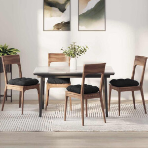 vidaXL Zitkussens 4 pcs Zwart 45 x 45 x 12 cm Stof