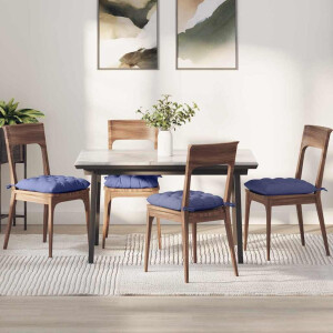 vidaXL Zitkussens 2 pcs Jeans Blauw 40 x 40 x 6 cm Stof