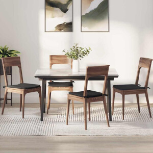 vidaXL Zitkussens 4 pcs Zwart 40 x 40 x 3 cm Microvezel Stof
