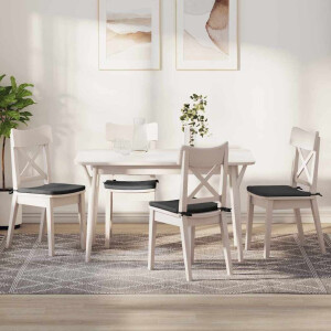 vidaXL Zitkussens 4 pcs Donkergrijs 40 x 40 x 3 cm Katoen Stof