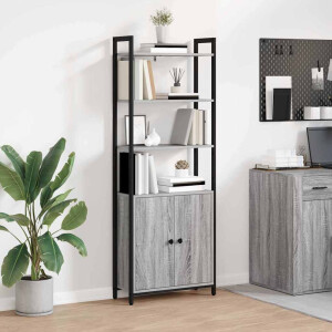 vidaXL Boekenkast Grijs Sonoma 60 x 24 x 161 cm Bewerkt hout