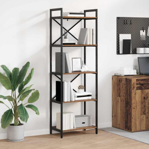 vidaXL Boekenkast Oud Hout 56 x 34 x 171 cm Bewerkt hout