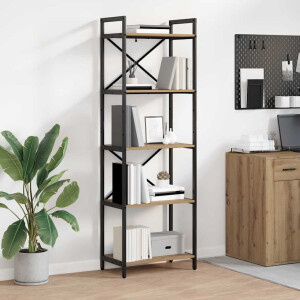vidaXL Boekenkast Artisan Eiken 56 x 34 x 171 cm Bewerkt hout