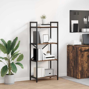 vidaXL Boekenkast Gerookt eiken 56 x 34 x 133,5 cm Bewerkt hout