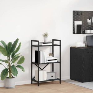 vidaXL Boekenkast Zwart Eiken 56 x 34 x 96 cm Bewerkt hout